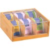 Kesper Teebox, Holz, braun, 22 x 21 x 9.5 cm