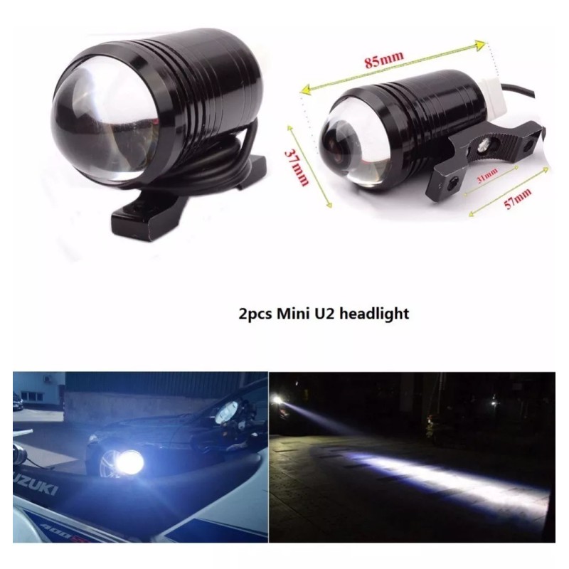 Corp.Res Electronics Faro U2 Moto 1500lm Alta Baja Estrobo Lupa