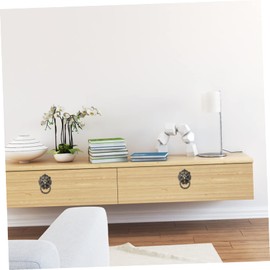 jojofuny Vintage Lion Head Design Cabinet Handles 4pcs Pull Handle Replacement for Barn Door Drawer Pulls