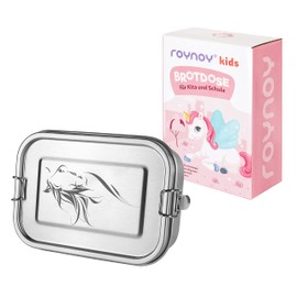 roynoy Stainless Steel Lunch Box Children Waterproof with Divider Bento Box Children Breakfast Box for Nursery School (Horse)
