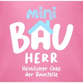 Shirtracer - Baby Bodysuit Boy Girl - Sayings - Mini Builder White, 4 Pink, 6-12 months