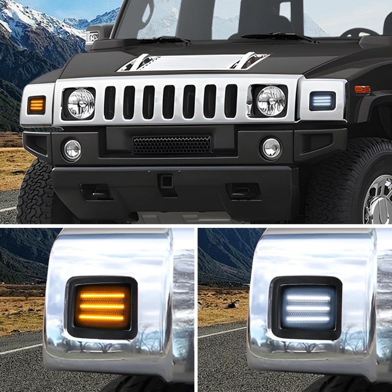 D-Lumina Smoked Len 3-Row Full LED Front Corner Side Marker