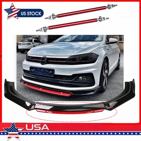 Unbranded For VW Polo 8 GTI TSI R-Line Front Bumper