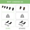 WEWORTH 6FT Black Box Rail Exterior Sliding Barn Door Hardware
