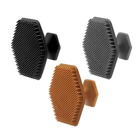 Paquete de 3 limpiadores faciales de silicona para hombres, depurador de barba vacío para hombres, cepillo exfoliante, limpiador facial de silicona fa
