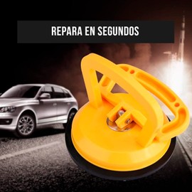 Calmind Reparador de Abolladuras de Coche de Alta Resistencia con Ventosa, Herramienta de Eliminacion de Abolladuras, Herramientas de Eliminacion de Abolladura de Color Amarillo