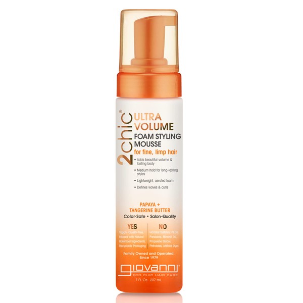 GIOVANNI 2Chic Foam Styling Mousse - Mousse for Curly Hair,