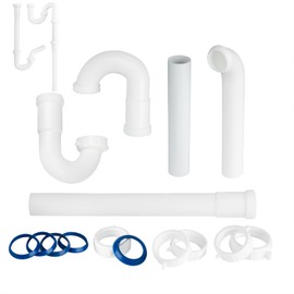 Bathroom Sink Drain Kit, for Most 1-1/4” Kitchen or Bathroom Sinks Drain Repair,1-1/4” P Trap or S Trap Plumbing Sink Repair Kit