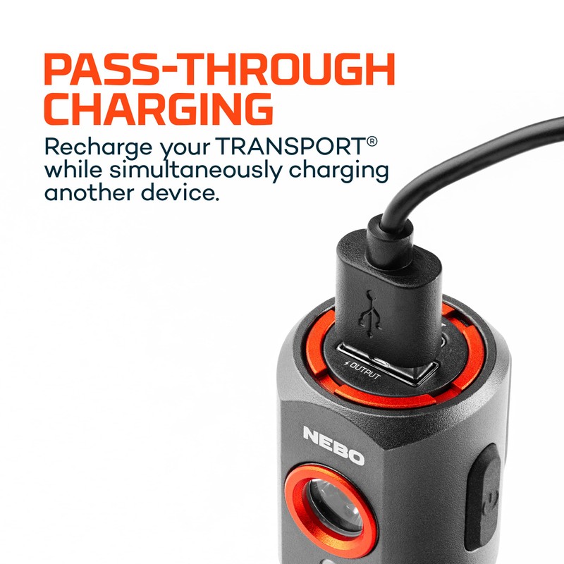 NEBO TRANSPORT 400 2-In-1 Car Charger & Flashlight | 400