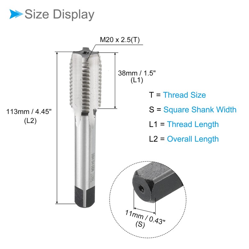 CoCud Threading Tap Meter M20 x 2.5 Thread 2A High