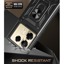 Ysnzaq Case for Infinix Note 40 Pro 5G 6.78" Case with Slide Camera Protection Cover, Military Grade Hard PC Rugged Heavy Duty Shockproof Protection Cover for Infinix Note 40 Pro 5G. SLJ Rose Gold