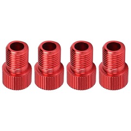4 unids Adaptador de Válvula de Bicicleta, Válvula de Neumático de Bicicleta Convertidor Adaptador de Boquilla de Bicicleta Presta to Schrader Tube Pump Tool Convertidor(rojo) Adaptador Presta