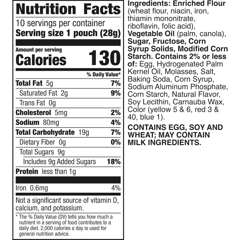 Pillsbury Mini Soft Baked Cookies, Funfetti, Snack Bags, 10 Ct,