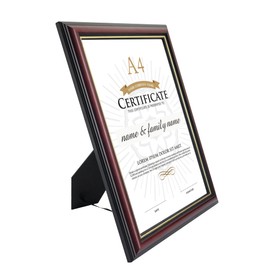GraduationMall A4 Certificate Frame Document Diploma Picture Holder Solid Wood Real Glass for Wall Tabletop Display 2-Pack