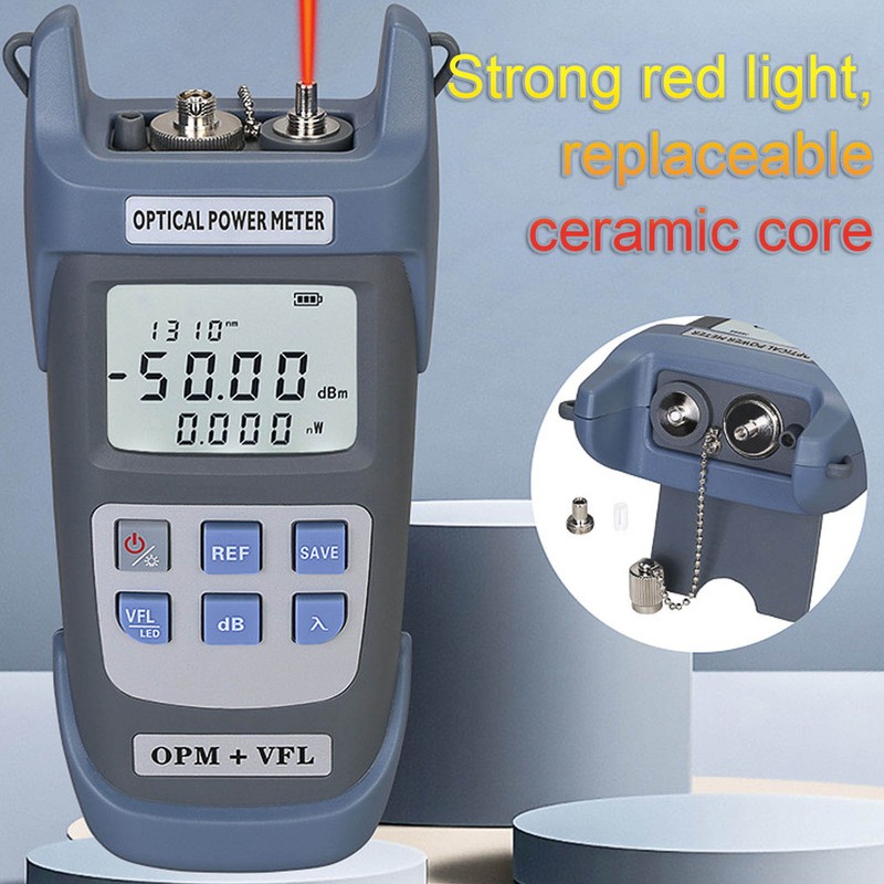 Fiber Optic Power Meter 30KM 30MW LED Light Optic Test