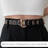 KUMSODE Men's Double Hole Belt with Punk Style Cosplay Hip