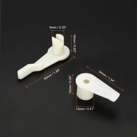 PATIKIL 4.5mm Lamp Shade Clips for Ceiling Flush Mount, 6 Pair Fixed Buckle Light Fixture Accessories ABS Plastic White