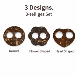 Mienloco Set of 3 sarong buckle sarong clasps made of coconut to tie sarong