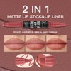 USHAS 3Pcs Lipstick and Lip Liner Combo Set 2 in