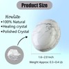 QINJIEJIE White Howlite Polished Healing Crystals 1.8-2.0" 2PCS Large Reiki