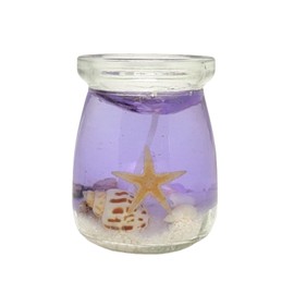 Nine Mansion Oceans Theme Gel Candle, Jelly Candle, Blue Purple Pink Transparent Aromatherapy Candle, Handmade Candles for Meditation SPA Relaxation Reading in The Bedroom and Bathroom(Purple)