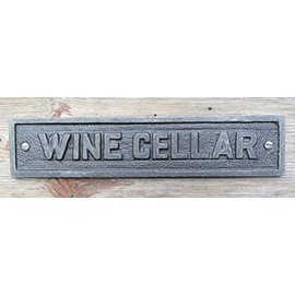 Cast Iron Antique Style Wine Cellar Door Wall Plaque