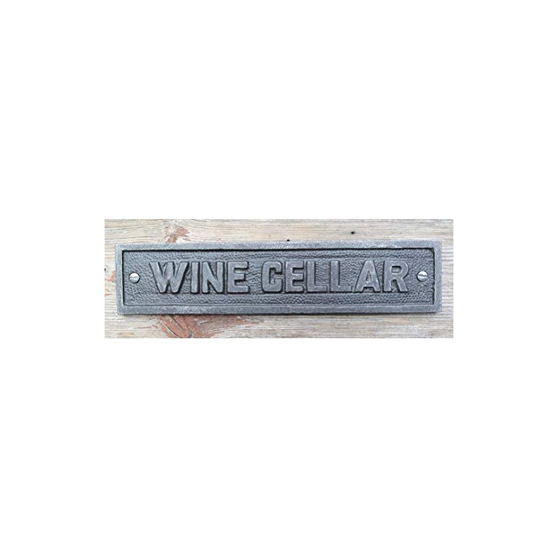 Cast Iron Antique Style Wine Cellar Door Wall Plaque