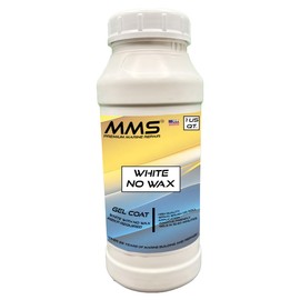 MMS Premium White Gelcoat – Marine Grade Gel Coat for Fiberglass Boat Repair and Refinishing – No Wax Formula – MEKP Included – UV Resistant – Ideal for Marine Surfaces - Quarts and Gallons (Quart)