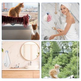 LuckyOpt 4 x Suction Cup, 3.14 Inch Suction Cup for Cat Window Perch, Thickened PVC Suction Cup Replacement for Cat Window Perch Bed Seat Hammock Accessories, Pet Accessories (A)