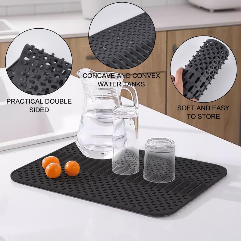 IDOMISMR Kitchen Sink Protector Mat - Protector for Kitchen and