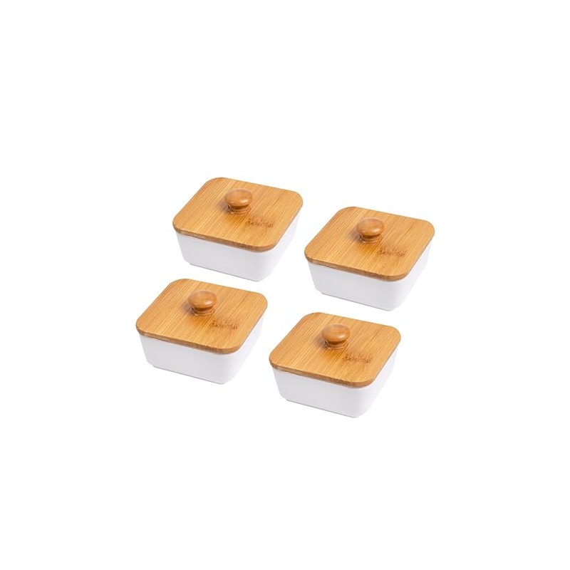 Urban Cupboard Condiment Serving Set, Set of 4, Includes Lids