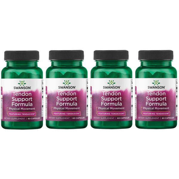 Swanson Tendon Support Formula - Featuring Tendaxion 60 Caps 4 Pack