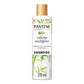 Pantene - Shampoo Nutrient Blends Volume Multiplier, con Bambú Pantenol y Colágeno, Shampoo Pantene, 270 ml