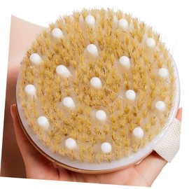 FOMIYES 1pc Wooden Bath Brush Scrubber Wet and Dry Bath Brush Body Brush Exfoliator Wood Bath Brush Shower Back Exfoliator Bath Loofah Shower Brush for Body Clean Bristles