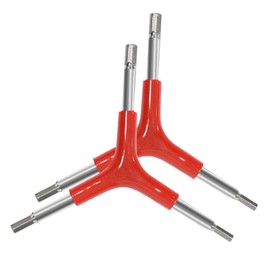 AIMALL Compact Trigeminal Hexagon Tool for Road Bike & Mountain Bike Repair, Portable 3-Way Wrench, Hex Key Size 0.24in, 0.2in, 0.16in, Lightweight 0.064g