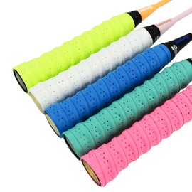 Senston New Racquet Grip Anti Slip Perforated Super Absorbent Tennis Overgrip Badminton Overgrip Pickleball Overgrip 5 Pack.