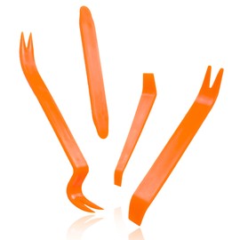 WALWAL 4Pcs Auto Trim Removal Tool Set – Professional Grade No Scratch Plastic Pry Kit for Car Door Clip Panel & Audio Dashboard Dismantle,Ergonomic Design for Cars, RV Interior & Exterior