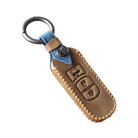 [SANRILY] Mazda Smart Key Case Key Cover Key Holder Remote Control Key Case for Mazda Atenza CX-4 CX-5 Axela CX-5 CX-7 DJ Demio MPV XD-T ND Roadster, 3 Bond Brown