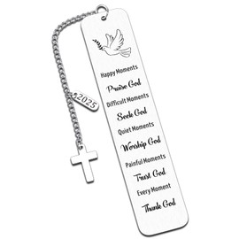 Precious Moments Bible, Bible Bookmarks, 2025 Baptism Gifts for Girl Boys, Baptism Gifts for Women, Confirmation Gifts for Teenage Boys Girls, First Communion Gifts for Girls,Christian Gifts for Women