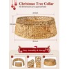 Brightown Christmas Tree Collar - Rustic Handcrafted Rattan Christmas Tree