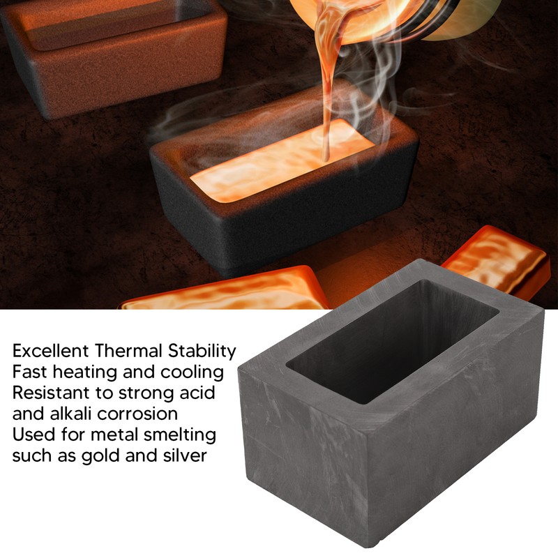 Graphite Crucible Mould Rectangular Metal Casting Ingot Mold for Melting
