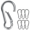 Caianwin Pack of 6 Carabiner Hooks, M8 x 80 mm