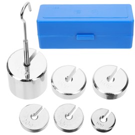 Mobestech 1 Set Metal Slot Code Hanging Weights Slotted Steel Mass for Experiments Slotted Mass Set for Laboratories Slotted Mass Slotted Steel Mass for Laboratories Slotted
