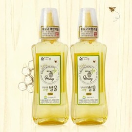 강원양봉 허니드림 사양벌꿀 튜브꿀 500gx2통 Gangwon Honey Dream Bee Honey Tubes 500g x 2 Bottles