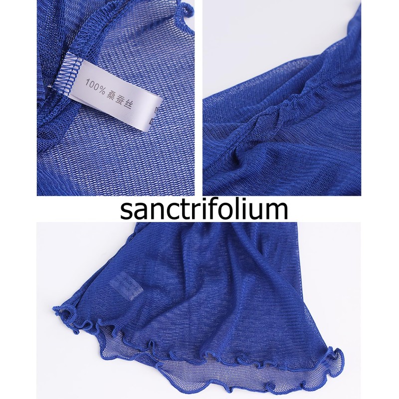 sanctrifolium 100% Silk Neck Cover, Snood, UV Protection, Cold Protection,