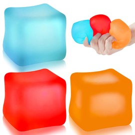 WADAYEY Cubos de Juguete para Aliviar el Estrés, Paquete de 3, Juguete Sensorial para la Liberar Estrés, Juguete Fidget Stress Cube-Juguete Fidget Suave para Aliviar la Ansiedad