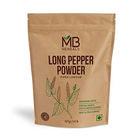 MB Herbals Long Pepper Powder 227g (Half Pound) | Piper longum | Seasoning for Meat Fish Malabar & South Indian Curries | Strong Aroma and Hotter than Black Pepper