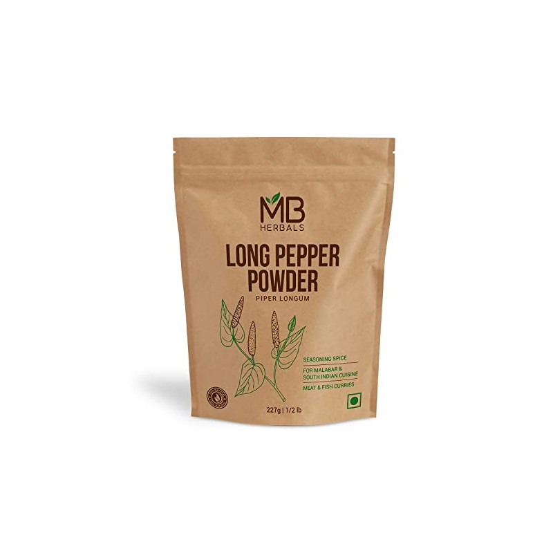 MB Herbals Long Pepper Powder 227g (Half Pound) | Piper