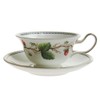 Wedgwood 40007435/7434 Cup_Saucer Wild Strawberry Archive Tea Peony