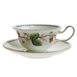Wedgwood 40007435/7434 Cup_Saucer Wild Strawberry Archive Tea Peony